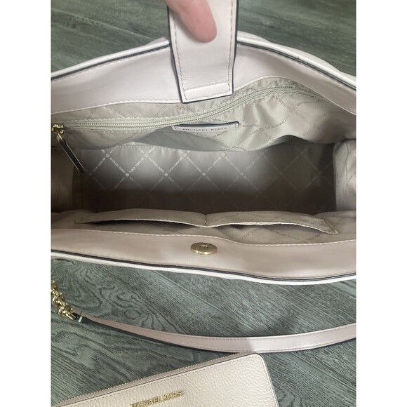 MICHAEL KORS Serena Large Shoulder Tote Blush Pink Gold‎ Hardware With Wallet - Picture 16 of 16